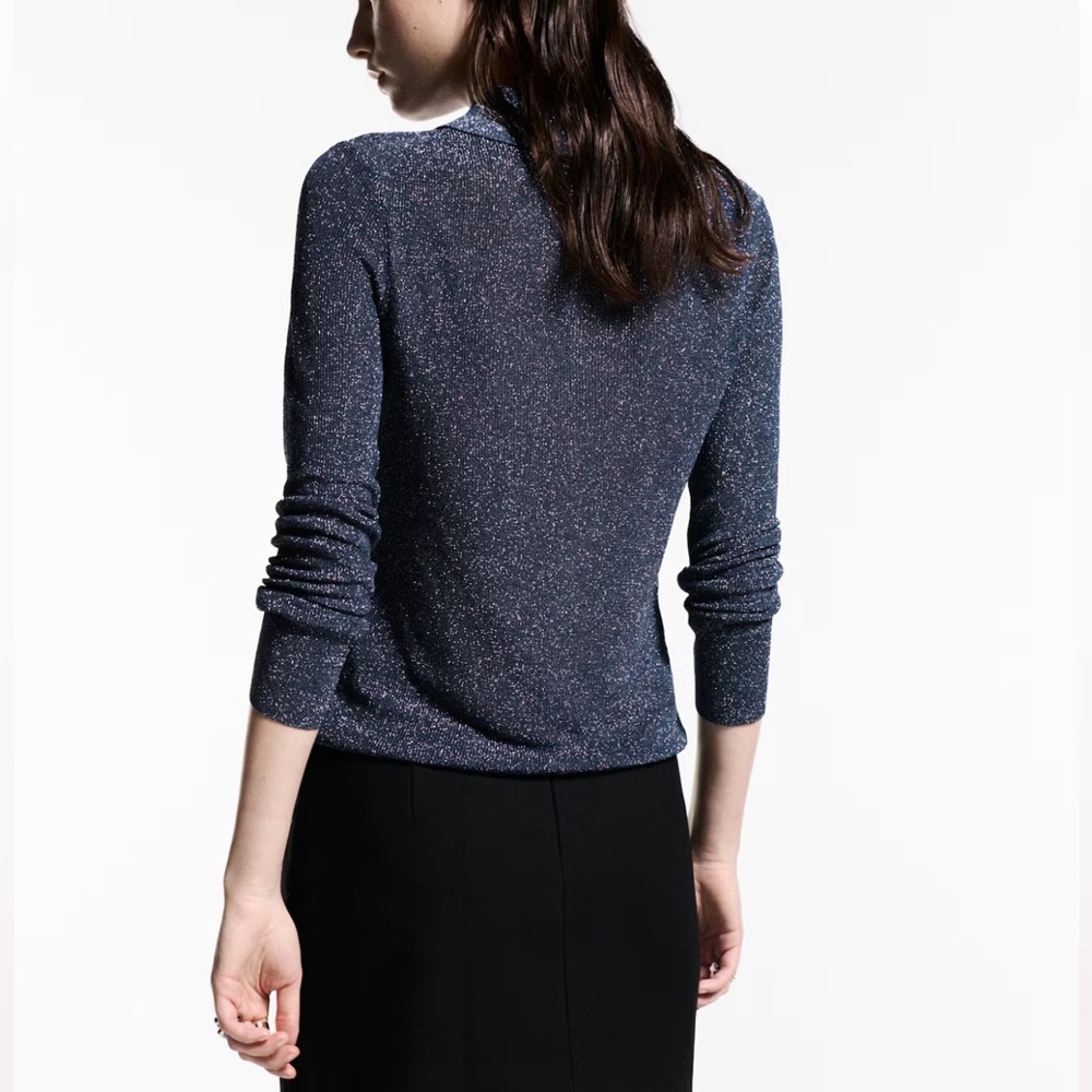 Sparkly Navy Long Sleeve shirt